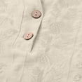 thumbnail image 6 of Babysbule Women's Cotton Embroidered Notch V-Neck Elbow Length Sleeve Casual Boho Top for Daily and Weekend Wear, 6 of 6