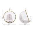 thumbnail image 3 of HomeRoots 520605 42 x 42 x 25 in. White & Gold Acrylic & Faux Leather Hanging Balloon Chair, 3 of 7