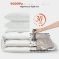 thumbnail image 2 of Vacuum Storage Bags with Electric Pump, 12 Pack Reusable Space Saver Vacuum Bags for Travel, Double-zip Seal, 3 Large, 5 Medium, 4 Small (Semi-Clear), 2 of 9