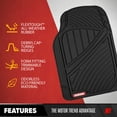 thumbnail image 4 of Motor Trend 3-Row Heavy Duty Rubber Floor Mats & Liners for Car SUV Van, Front 2nd & 3rd Row Durable Polymerized Latex Full Interior Protection, Extra-High Ridgeline Design, Black, 4 of 10