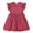 Burgundy, variant on Esaierr Newborn Girls Summer Sleeveless Dress Kids a Line Twirly Casual Dress Baby Cotton Patchwork Dresses Solid Colours Party Gown for Girls 6M - 6T