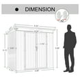 thumbnail image 4 of 6X4ft Outdoor Metal Storage Shed Double Hinged Door Lockable for Backyard Garden, 4 of 7
