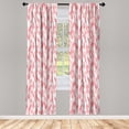 thumbnail image 3 of Ambesonne Abstract Curtains, Watercolor Paint Smear, Pair of 28"x84", Coral White, 3 of 5