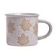 thumbnail image 1 of Taza de café vintage de gres, pintada a mano, mediana, blanca, 1 of 6