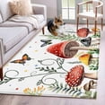 thumbnail image 3 of Rectangle Area Rug 3x5ft,Farm Mushroom Butterfly Stars Washable Carpet Non-Slip Runner Accent Rugs Indoor Floor Mat for Bedroom Living Room Decor,Green Leaves Herb, 3 of 9
