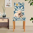 thumbnail image 4 of Yayeee 2 Pack Dining Chair Covers Stretch Parson Chairs Slipcovers Seat Protector, Whimsy Daisy Pattern, 4 of 6