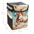 thumbnail image 5 of Horse Foldable Car Garbage Can with Lid, Leak-proof Mini Trash Can, Hanging Storage Bag - Trash Can for Car, 5 of 6