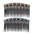 thumbnail image 2 of Miangastore 2pcs Plastic Hair Clip Combs Rhinestone Hair Side Combs Non-slip Bangs Clip (Random Style), 2 of 7