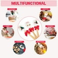 thumbnail image 3 of Christmas Silicone Spatulas, 3 Pieces Premium Heat Resistant Cream Butter Spatula with Wooden Handle, Christmas Cake Decorating Baking Spatula Set For Gifts, Baking, Holiday Parties, Pattern A, 3 of 9