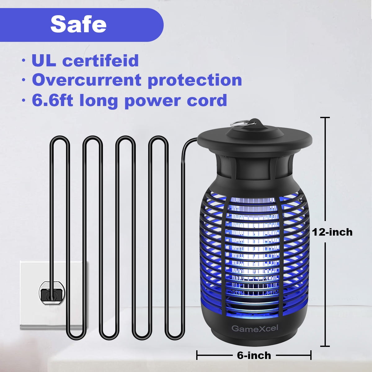 4000V Bug Zapper indoor Outdoor Electric, Mosquito Zapper, Fly Traps, Fly Zapper, Mosquito Killer for Home Patio Backyard - Round