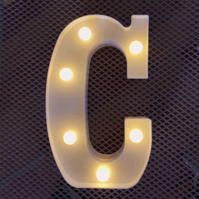 LED Marquee Letter Lights Sign, Light Up Alphabet Letter for Home Party Wedding Decoration C