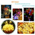 thumbnail image 3 of Guirnalda de luces solares de flores, 50 luces LED de jardín de hadas para exteriores, hogar, césped, patio, fiestas y decoraciones navideñas (blanco frío) MFZFUKR 2023265-1, 3 of 6