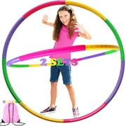 2 Set Kids Hula Toy Exercise Hoola Hoops W/Backpack for 3-12 Child