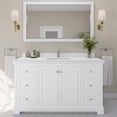 thumbnail image 2 of Wyndham Collection 60" Wood Single Bathroom Vanity in Chrome/White, 2 of 6