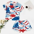 thumbnail image 4 of 4th of July 2 Pack Women’s Pajama Set Print Sleepwear And Shorts Y2k Loungewear Sets S-5XL, 4 of 7