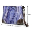 thumbnail image 2 of Leather Clutch 8 X 5. 5 In Wrist Strap And Hand Bag Easy To Carry Lightweight Waterproof And Durable Blueviolet Marble_3, 2 of 6
