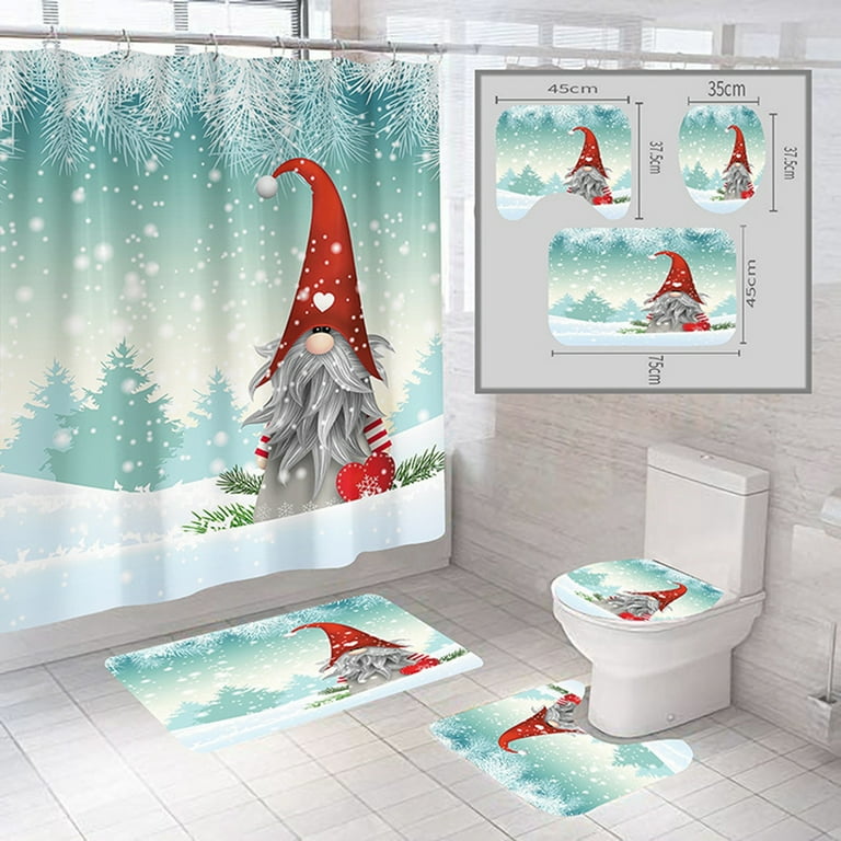 Christmas Bathroom Accessory Sets of 4, Christmas Bathroom Decor