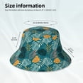 thumbnail image 4 of Daiia Tropical Leaves Pattern Bucket Hat - Trendy Cotton Sun Hat for Beach, Golf, Fishing - Fun Outdoor Vacation Boonie for Men and Women, 4 of 9