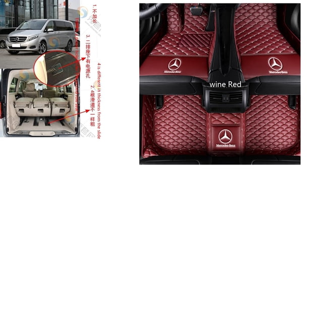Mercedes-Benz V-Class 2016~2017 7seats Short axis D Waterproof Leather Car Floor Mats Car Carpet