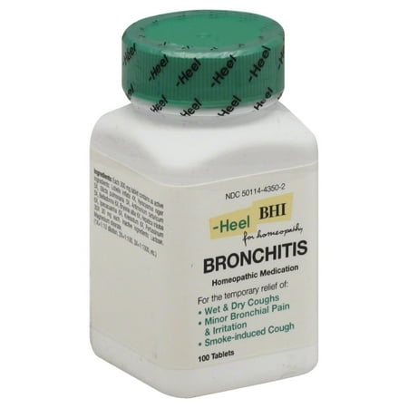 BHI Bronchitis Tablets, 100 Ct (Best Home Remedy For Bronchitis)