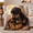 Rottweilers Cuddle, variant on Joyful Rottweiler Sunlit Meadow, Festive Pet Portrait Pattern, Warm Flannel Blanket for Living Room and Bedroom, Dog Lovers Christmas Gift, Pet Lover Home Decor