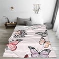 thumbnail image 5 of Pofeuu Beautiful Butterfly Print Ultra-Soft Micro Fleece Blanket,for Bed Or Sofa,All Season Throw Blankets Flannel Blanket-80"x60", 5 of 7