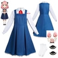 thumbnail image 2 of Niños adultos Anya Forger Cosplay disfraz Anime Spy x Family vestido negro lindo niñas mujer vestido rosa peluca carnaval juego de rol OutfitM & Spy x Family Costume Gao Jinjia LED, 2 of 2
