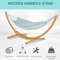 thumbnail image 4 of Outsunny 10.6' Wooden Hammock Stand Universal Garden Picnic Camp Accessories, 264lbs, Natural, 4 of 10