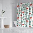 thumbnail image 2 of Pioneer Flower Floral Print Pattern Shower Curtain 72"x84", Bathroom Decorative Shower Curtain Set with 12 Hooks, Waterproof Washable, 2 of 6