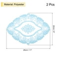 thumbnail image 2 of Uxcell 2 Pack Retro Lace Placemats Crochet Cup Vase Table Mat, 11x9inch, Blue, 2 of 7