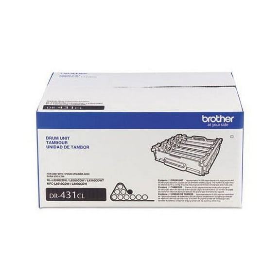 DR, 431CL Drum Unit, 30,000 Maximum Page Yield, Printer Drum, Black/Cyan/Magenta/Yellow