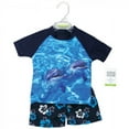 thumbnail image 2 of Hudson Baby Infant Boy Swim Rashguard Set, Boy Dolphin, 9-12 Months, 2 of 4