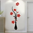 thumbnail image 4 of Florero creativo acrílico 3D pegatinas de pared estéreo sofá TV decoración de pared de fondo, 4 of 5