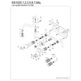 thumbnail image 6 of Kingston Brass KS1023AL Heritage Two-Handle Wall Mount Roman Tub Faucet, Antique Brass, 6 of 8