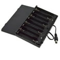 thumbnail image 3 of Wisewang AA Battery Box Modification Accessory Small Size Sensitive Power Supply Holder Lighting Equipment DIY Batteries Case black 126.78x71.19x19.38mm 5Set, 3 of 6
