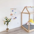 thumbnail image 2 of Colgante de pared de arco iris para habitación de guardería, exhibición de fotos colgante de arco iris con bola, campana de cama móvil de madera con luna, nube y estrellas, 2 of 5