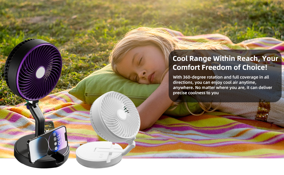 Multifunctional Electric Desktop Fan Fold Portable Home Air cooler Fan Wall Rechargeable fan