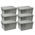thumbnail image 3 of Bon Chef 28" x 21" x 15" Gray Reinforced Plastic Chafer Box with Locking Lid, 6-Pack - Durable & Secure Storage Solution, 3 of 3