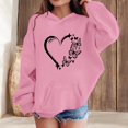 thumbnail image 2 of Abcomgle Hoodie for Girls 7-8 Cute Butterfly Heartshape Print Hooded Girls Sweatshirt Trendy Long Sleeve Girls Pullover Top Y2k Fall Clothing for Teen Girls with Pocket, 2 of 4