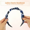 thumbnail image 5 of Leopard Headband Top Knot Cheetah Headband Knotted Headbands Elastic Hair Accessories for Women Blue, 5 of 7