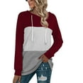 thumbnail image 5 of Xcmzpl Hoodies for Women Basic Solid Color Hooded Sweatshirt Lightweight Pullover Tops Cotton Long Sleeve T-shirts Winter Fashion, 5 of 8