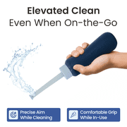 LUXE Bidet Portable Travel Bidet - 450-mL Capacity, Non-Slip, Ergonomic Bottle with Retractable Nozzle and High-Quality Storage Bag