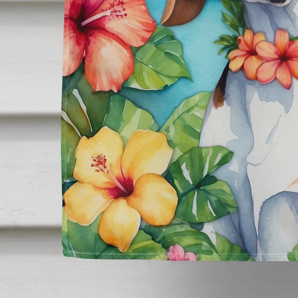 Beagle Luau House Flag 28 in x 40 in