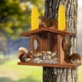 thumbnail image 6 of sruoe Bird Feeder, Hanging Bird Feeders Outdoor, Bird Houses and Feeders, Decoration Wild Platform Feeders for Outside, Garden, Patio, Yard, Deck, Wood, 6 of 7
