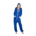 thumbnail image 3 of Royal Blue Cotton Hooded Hoodie Jumpsuit Sleeper Playsuit Loungewear, 3 of 4