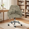 thumbnail image 2 of Xixirimido Plum Blossom Pattern Swivel Accent Dining Chair Cover Stretch Mid Back Accent Office Desk Chair Slipcover Soft Arm Chair Protector for Home Office, 2 of 7