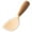 Orange, variant on Best Hot Sale! Pedty Tableware,1 Rice Spoon,Stand-Up Silicone Rice Spoon, Heat-Resistant Wooden Handle, Non-Stick Rice Spoon, Gray