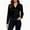 Black, variant on RQYYD Womens Business Casual Tops Dressy Work Long Sleeve Shirts V Neck Silk Satin Blouses Cute Fall Outfits