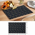 thumbnail image 6 of Gold Gradient Placemats Set of 8, Floral Leaves Black Non-Slip Place Mats Washable Table Mats for Kitchen Dining Table Decorations Indoor/Outdoor, 6 of 9