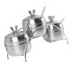 thumbnail image 1 of Contenedor de Acero Inoxidable Macarena 3 Piezas con Tapa y Cucharas Pequeñas, 1 of 8